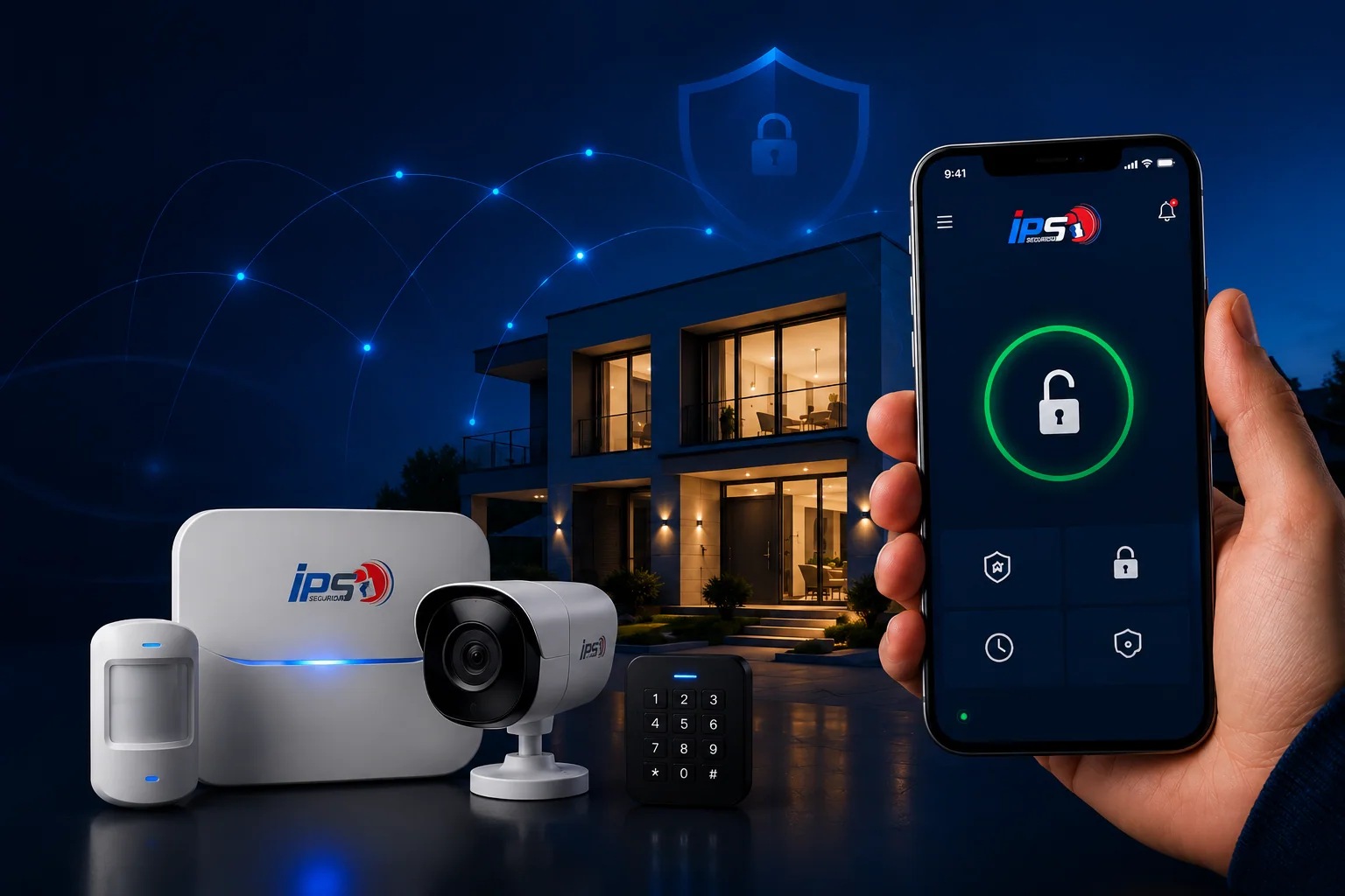 Sistema de alarma IPS Seguridad conectado a central receptora